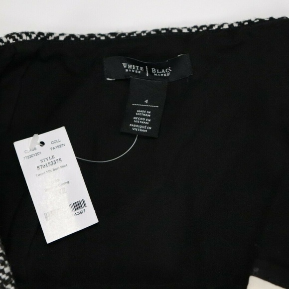 WHITE HOUSE BLACK MARKET Womens Black & White Skir - Picture 4 of 6